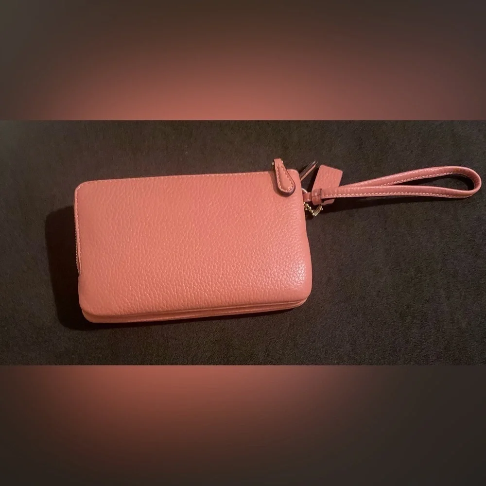 Coach coral Pink Wristlet